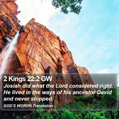 2 Kings 22:2 GW Bible Verse Image