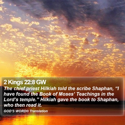 2 Kings 22:8 GW Bible Verse Image