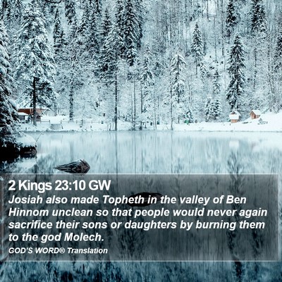 2 Kings 23:10 GW Bible Verse Image