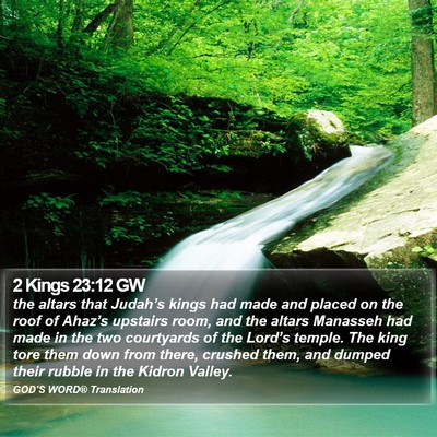 2 Kings 23:12 GW Bible Verse Image