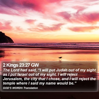 2 Kings 23:27 GW Bible Verse Image
