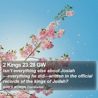 2 Kings 23:28 GW Bible Verse Image