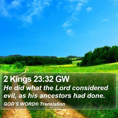 2 Kings 23:32 GW Bible Verse Image