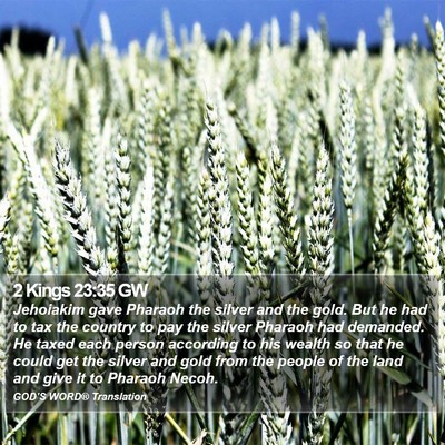 2 Kings 23:35 GW Bible Verse Image