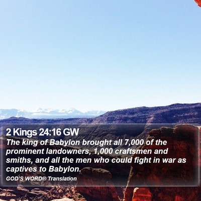 2 Kings 24:16 GW Bible Verse Image