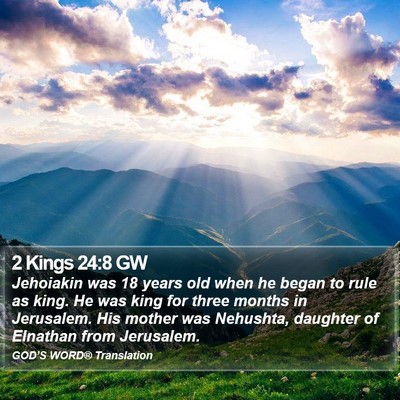 2 Kings 24:8 GW Bible Verse Image