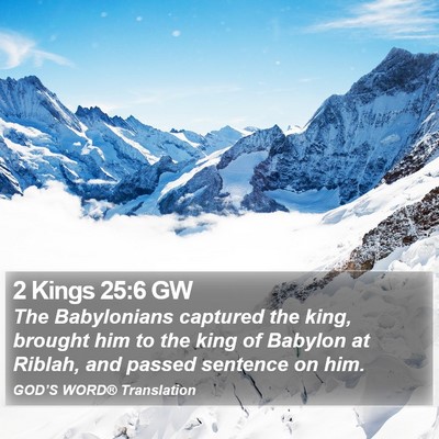 2 Kings 25:6 GW Bible Verse Image
