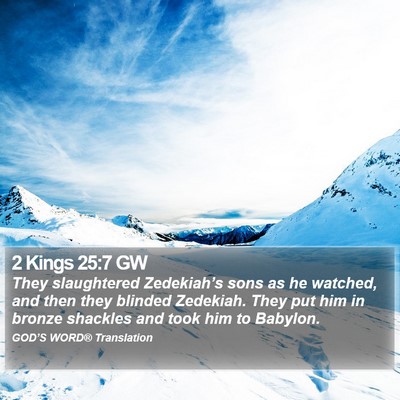 2 Kings 25:7 GW Bible Verse Image