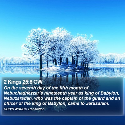 2 Kings 25:8 GW Bible Verse Image
