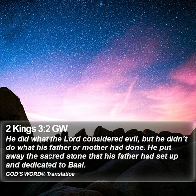 2 Kings 3:2 GW Bible Verse Image