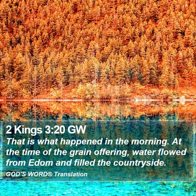 2 Kings 3:20 GW Bible Verse Image