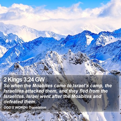 2 Kings 3:24 GW Bible Verse Image