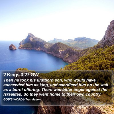 2 Kings 3:27 GW Bible Verse Image