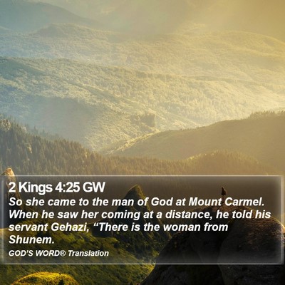 2 Kings 4:25 GW Bible Verse Image