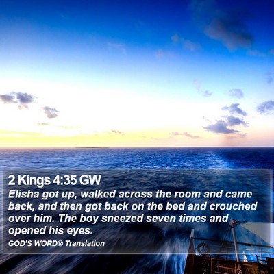 2 Kings 4:35 GW Bible Verse Image