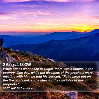 2 Kings 4:38 GW Bible Verse Image