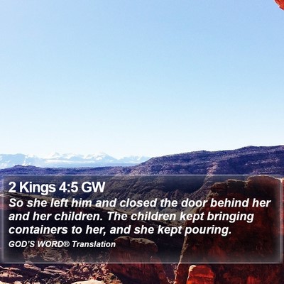 2 Kings 4:5 GW Bible Verse Image