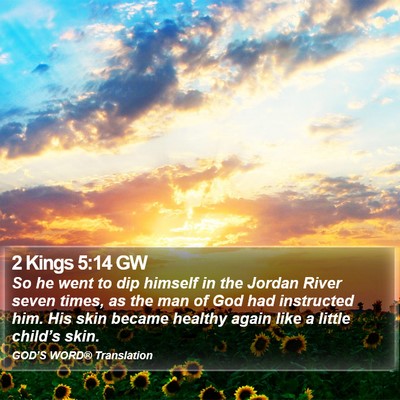 2 Kings 5:14 GW Bible Verse Image