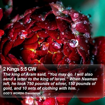 2 Kings 5:5 GW Bible Verse Image