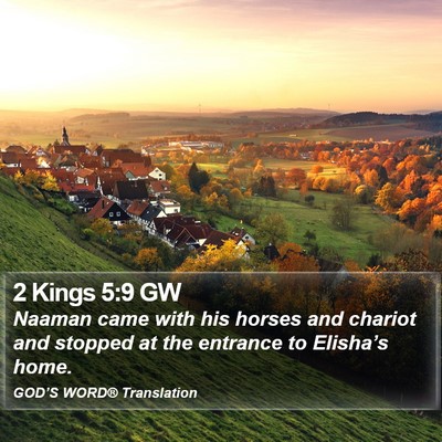 2 Kings 5:9 GW Bible Verse Image