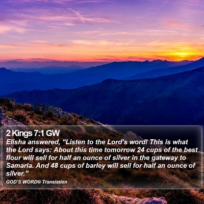 2 Kings 7:1 GW Bible Verse Image