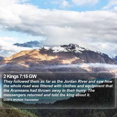 2 Kings 7:15 GW Bible Verse Image