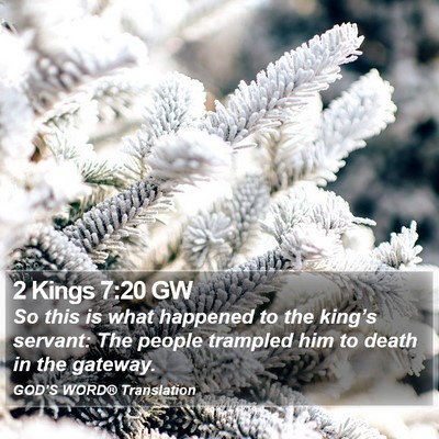 2 Kings 7:20 GW Bible Verse Image