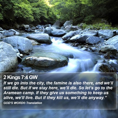 2 Kings 7:4 GW Bible Verse Image