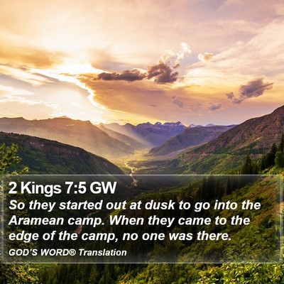 2 Kings 7:5 GW Bible Verse Image