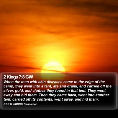 2 Kings 7:8 GW Bible Verse Image