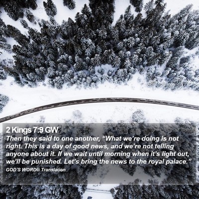 2 Kings 7:9 GW Bible Verse Image