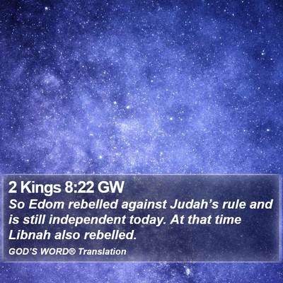 2 Kings 8:22 GW Bible Verse Image