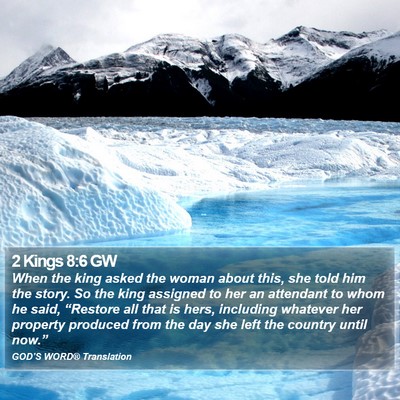 2 Kings 8:6 GW Bible Verse Image