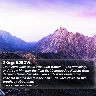 2 Kings 9:25 GW Bible Verse Image
