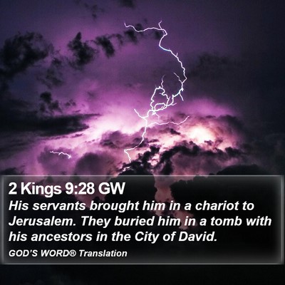 2 Kings 9:28 GW Bible Verse Image