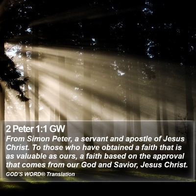 2 Peter 1:1 GW Bible Verse Image
