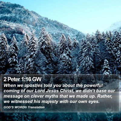 2 Peter 1:16 GW Bible Verse Image