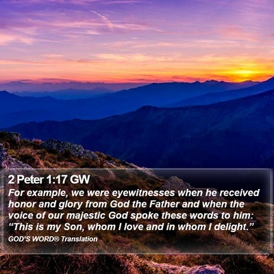 2 Peter 1:17 GW Bible Verse Image