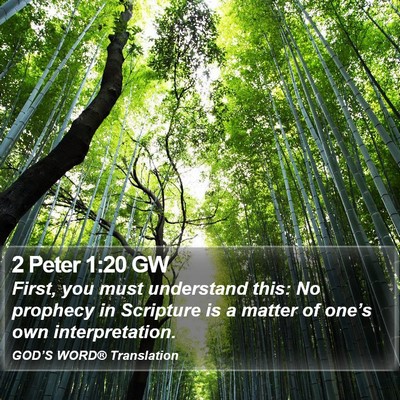 2 Peter 1:20 GW Bible Verse Image