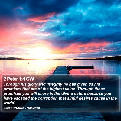 2 Peter 1:4 GW Bible Verse Image