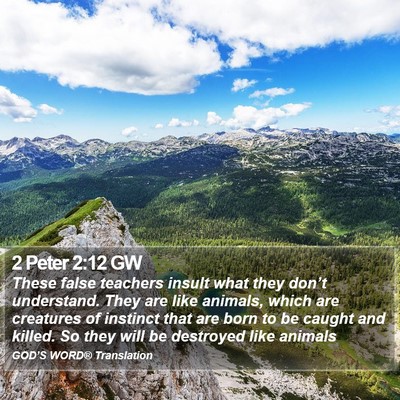 2 Peter 2:12 GW Bible Verse Image