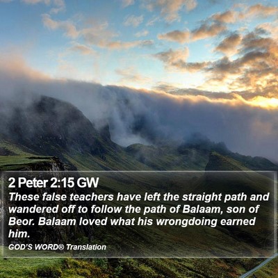 2 Peter 2:15 GW Bible Verse Image