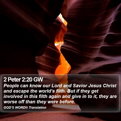 2 Peter 2:20 GW Bible Verse Image