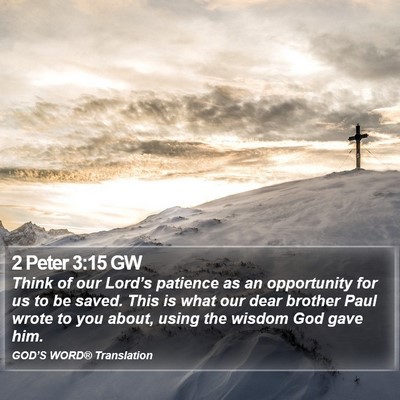 2 Peter 3:15 GW Bible Verse Image