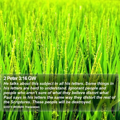 2 Peter 3:16 GW Bible Verse Image