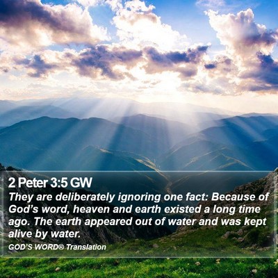 2 Peter 3:5 GW Bible Verse Image