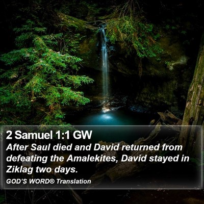 2 Samuel 1:1 GW Bible Verse Image