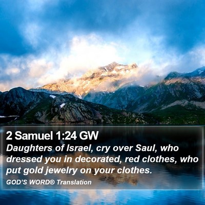 2 Samuel 1:24 GW Bible Verse Image