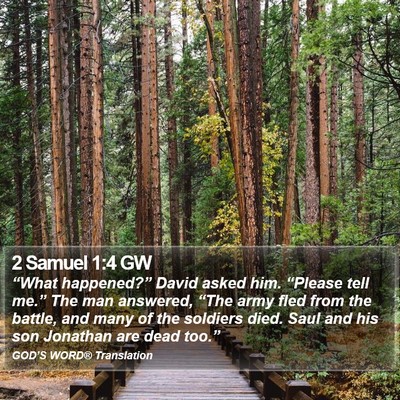 2 Samuel 1:4 GW Bible Verse Image