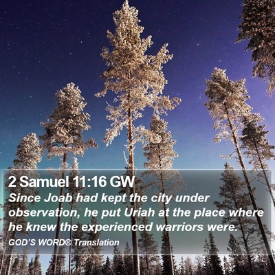 2 Samuel 11:16 GW Bible Verse Image